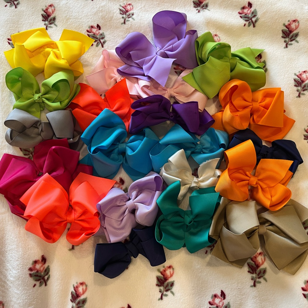 Huge Hair Bow Bundle • Alligator Clip • Multiple Colors and Sizes • EUC
